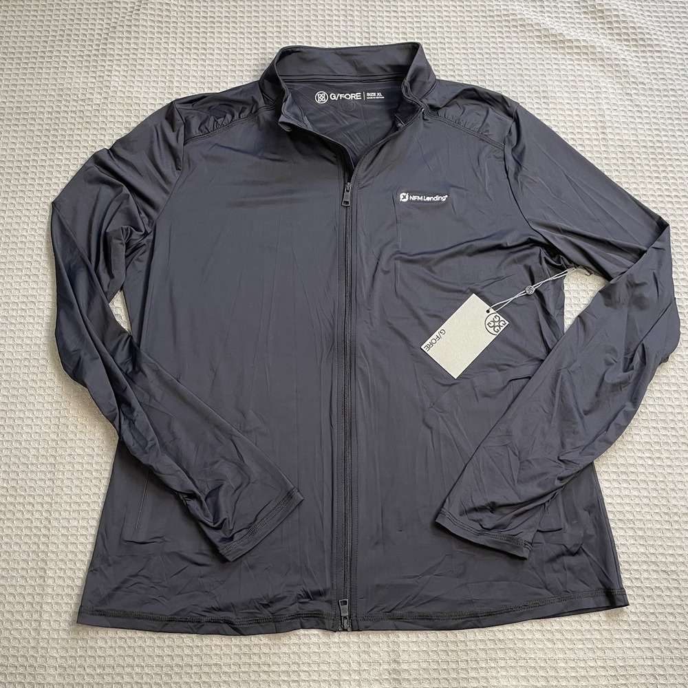 New G/Fore Featherweight Jacket XL Womens Full Zip Onyx Black Athletic